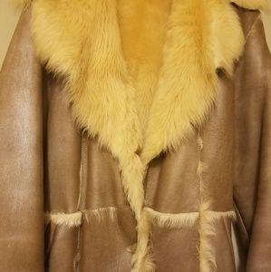 🎄 Shearling Leather Coat